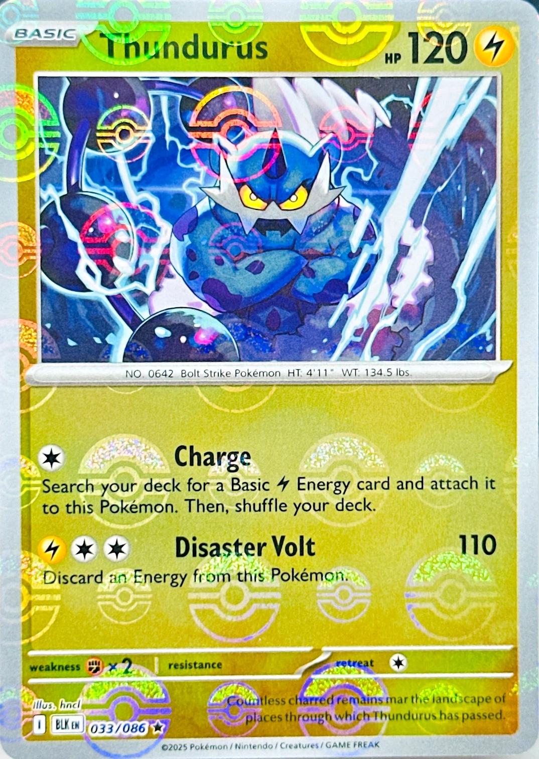 Black Bolt Thundurus [Poke-Ball] Pokémon card